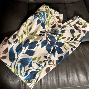 RBX Blue & Green Leaf-Print Leggings